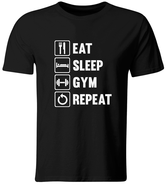 

Koszulka Na Siłownie Eat Sleep Gym Repeat Roz. L