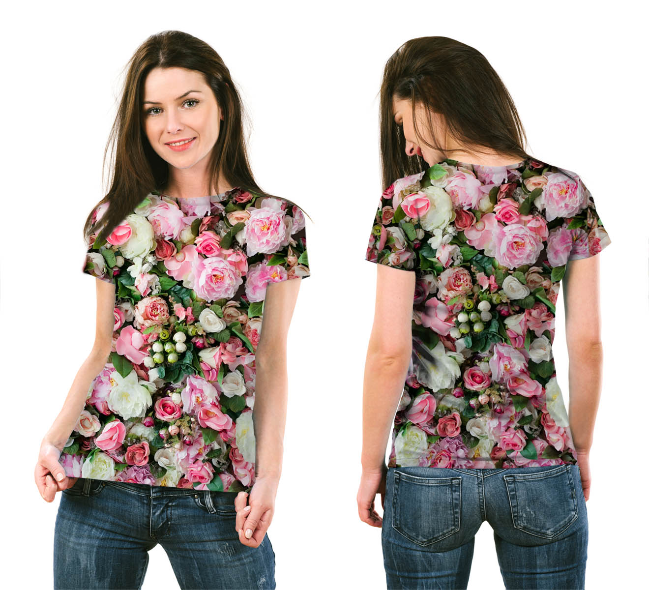 

Koszulka 3D Fullprint Kwiatowa Koszulka M Modna