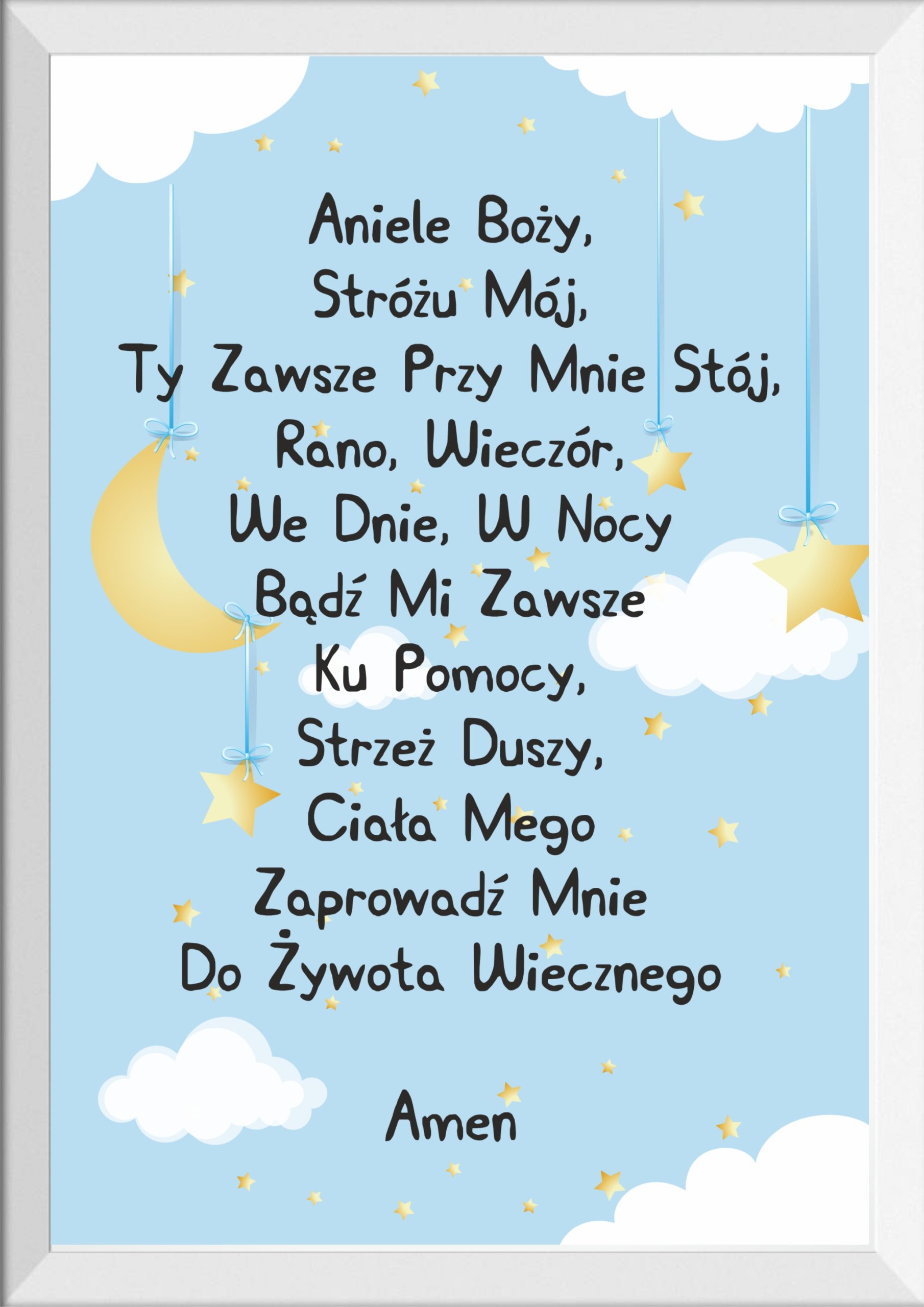 

Plakat Modlitwa Aniele Boży A4 Ramka