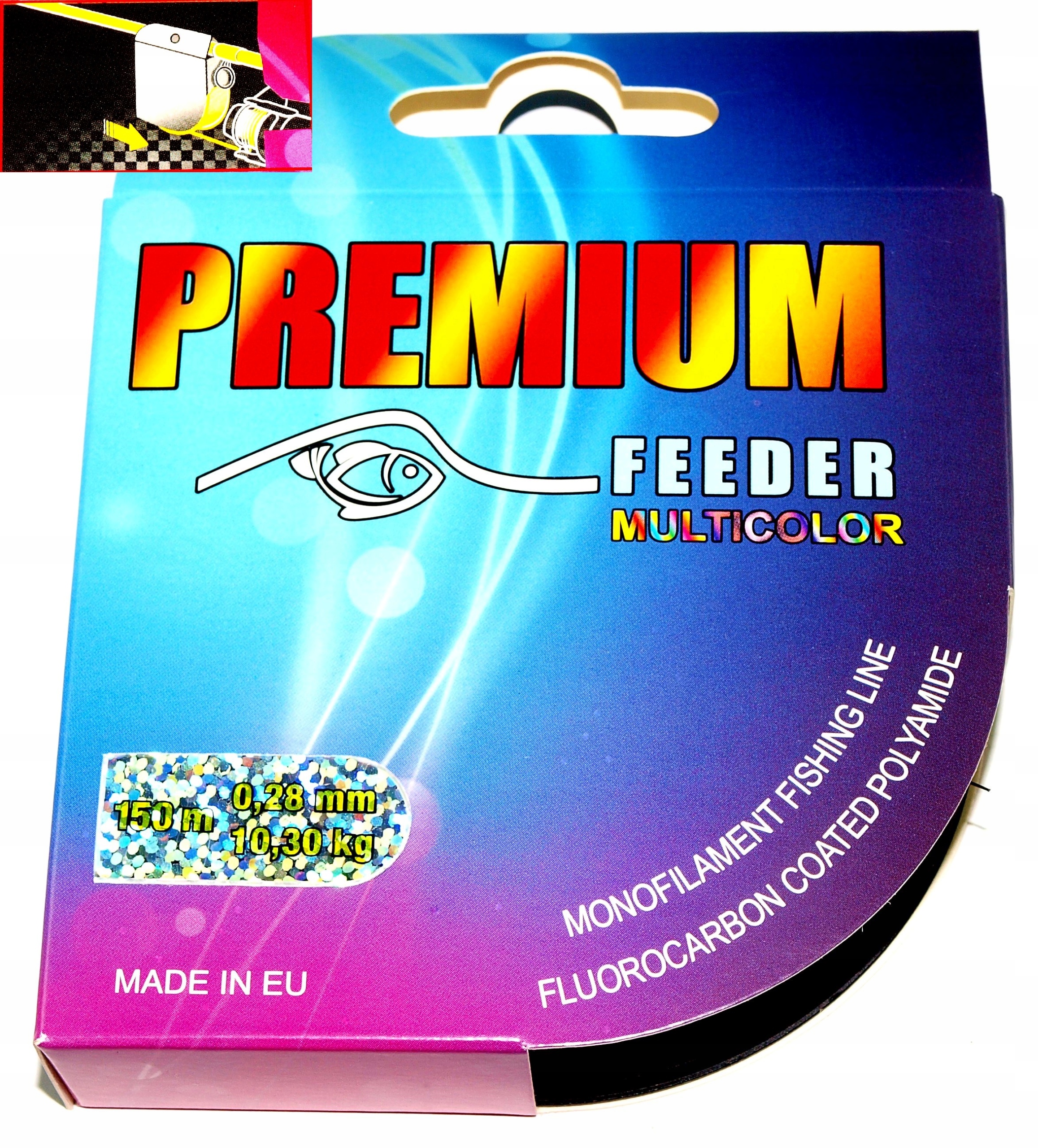 Żyłka wędkarska Fluorocarbon Feeder multicolor0,28