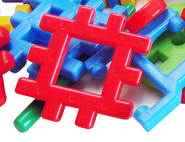 ZESTAW KLOCKI WAFLE MIX 80 EL + WAFLE 48 ADUSIE - 128 elementy Wiek dziecka 12 m +