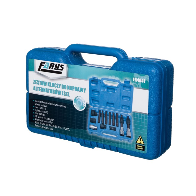 KLUCZE DO ALTERNATORA ZE SPRZĘGŁEM ZESTAW 13el. Kod producenta FR4041