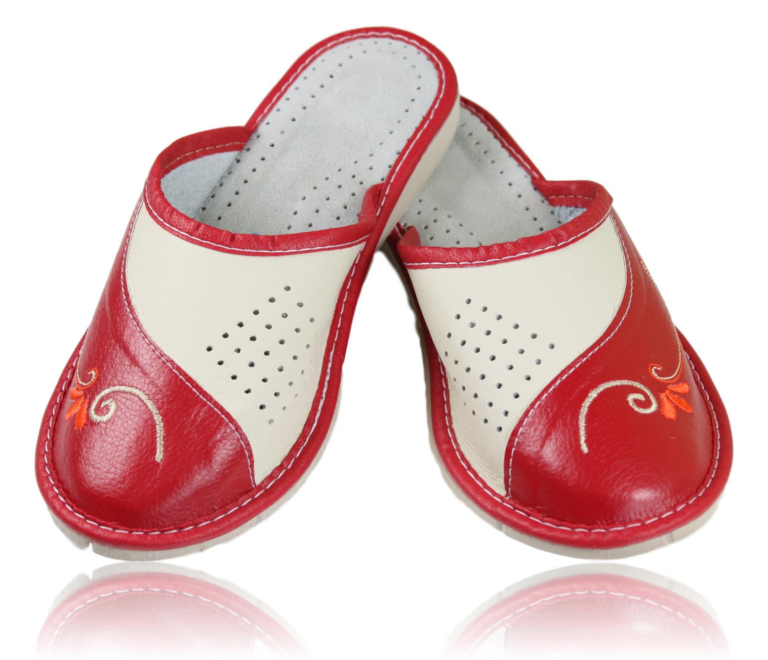 Kapcie klapki damskie skórzane domowe 1146 36 Rozmiar 36