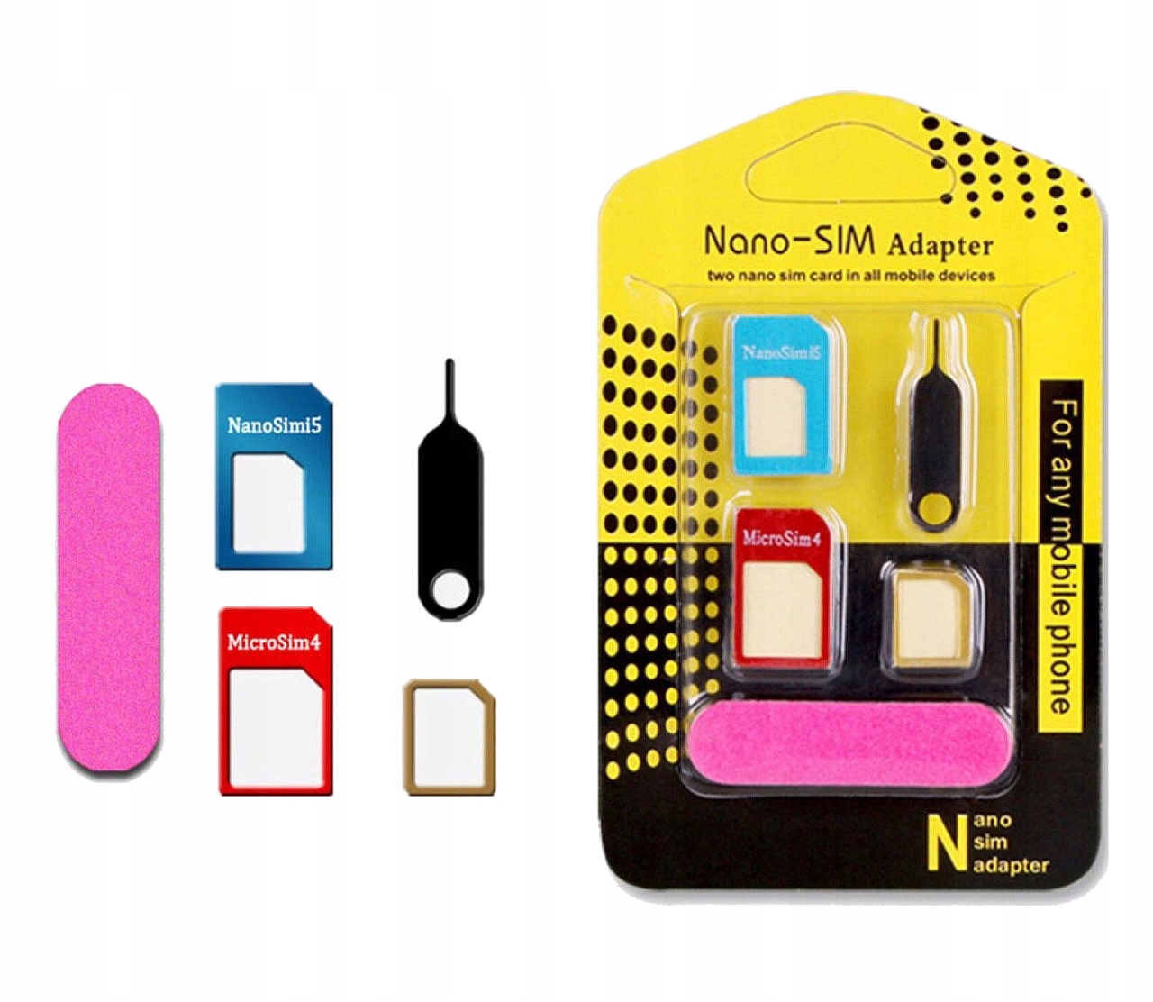 

Adapter Sim Aluminium Nano Micro Sim Pilnik 5w1