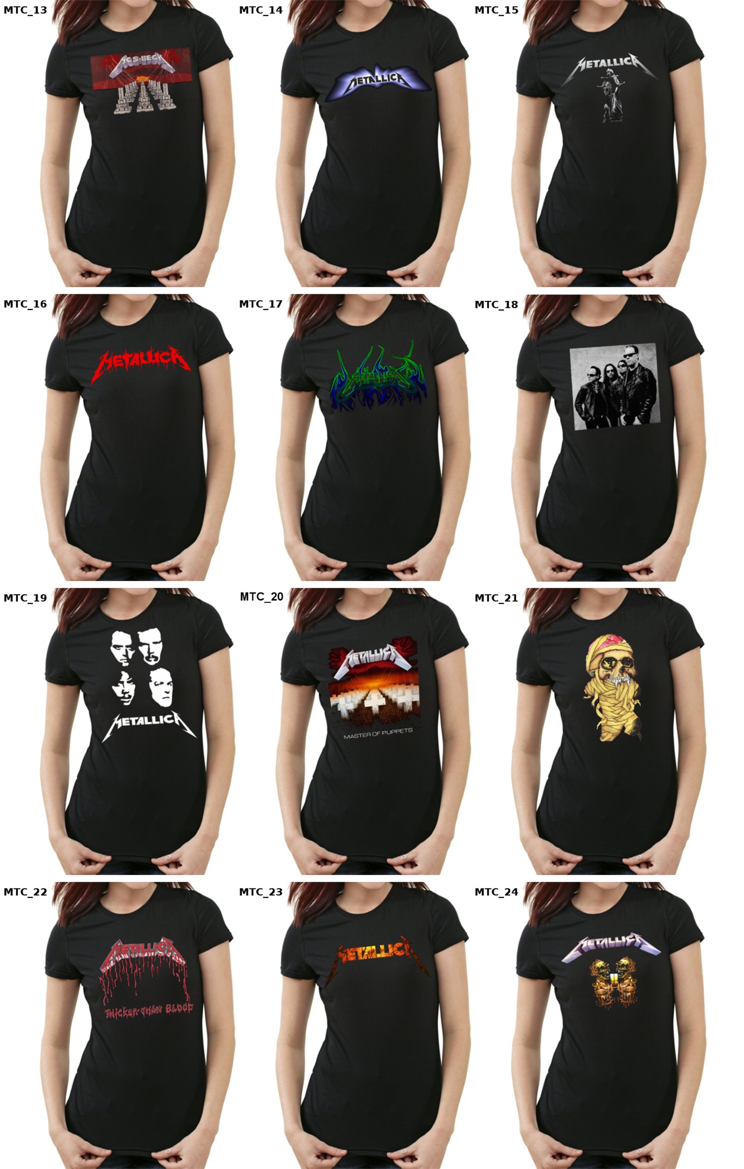 KOSZULKA DAMSKA METALLICA HATFIELD 49 wzorów XS Marka inna