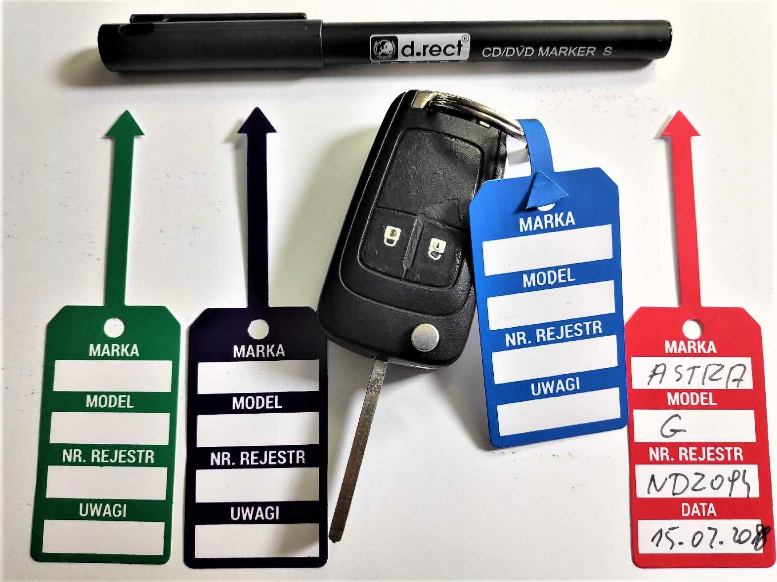 Zawieszki komisowe ŚCIERALNE +MAZAK 20 szt Producent Progres