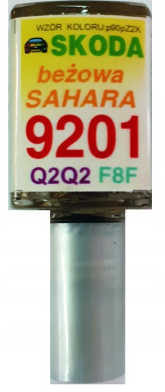 SKODA 9201 BEŻOWA SAHARA LAKIER SAMOCHODOWY ZAPRAWKA DO RYS 10 ML ARASYSTEM