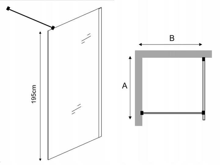 VELDMAN ŚCIANKA PRYSZNICOWA SMARTFLEX FB11 70cm Grubość szkła/szyby 8 mm