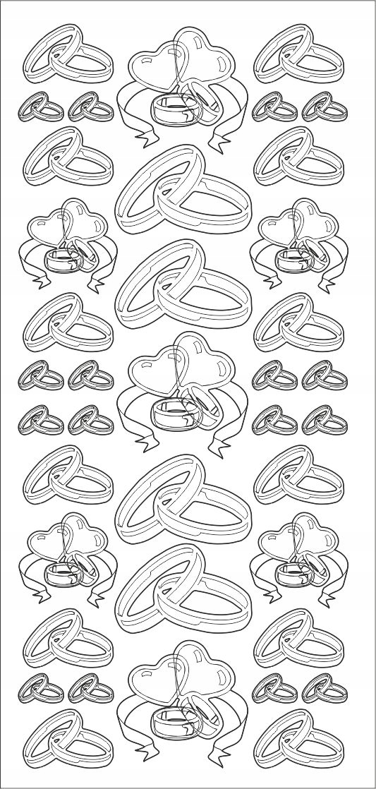 STICKERSY NAKLEJKI ŚLUB nr JO-112 Kolor dominujący złoty
