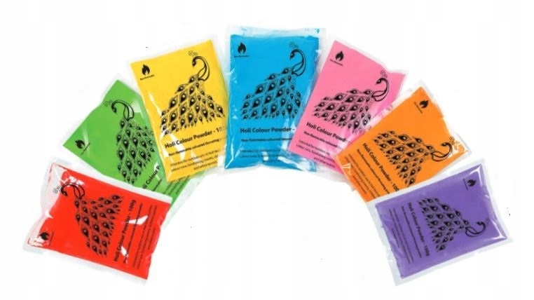 

Kolorowy proszek festiwale Holi 7x70g puder zestaw