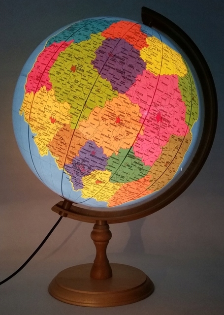 GLOBUS POLSKI Podświetlany 32 cm 320mm 2w1 DREWNO Zabawny gadżet na prezent Rodzaj inny