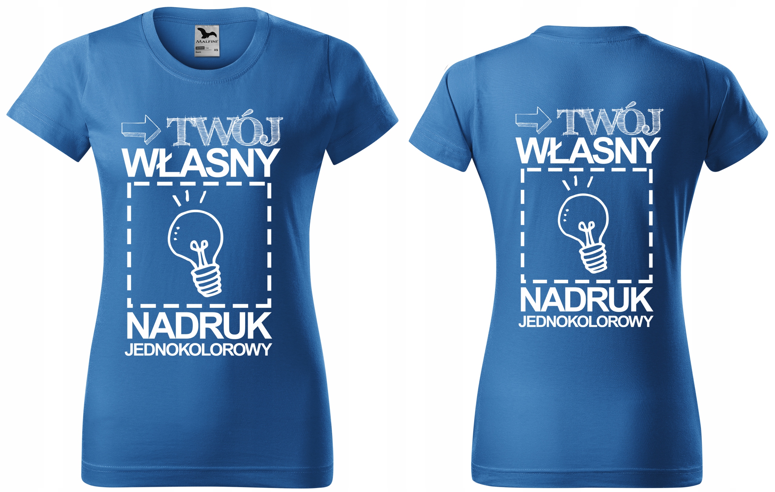 

Koszulka z Własnym Nadrukiem dwustronny r M