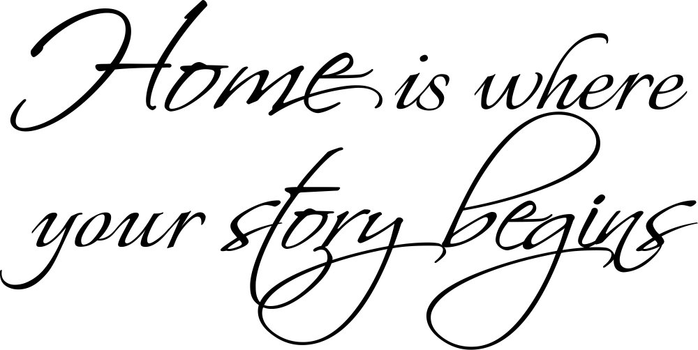 

Naklejka na ścianę Cytat Home where story 140 cm