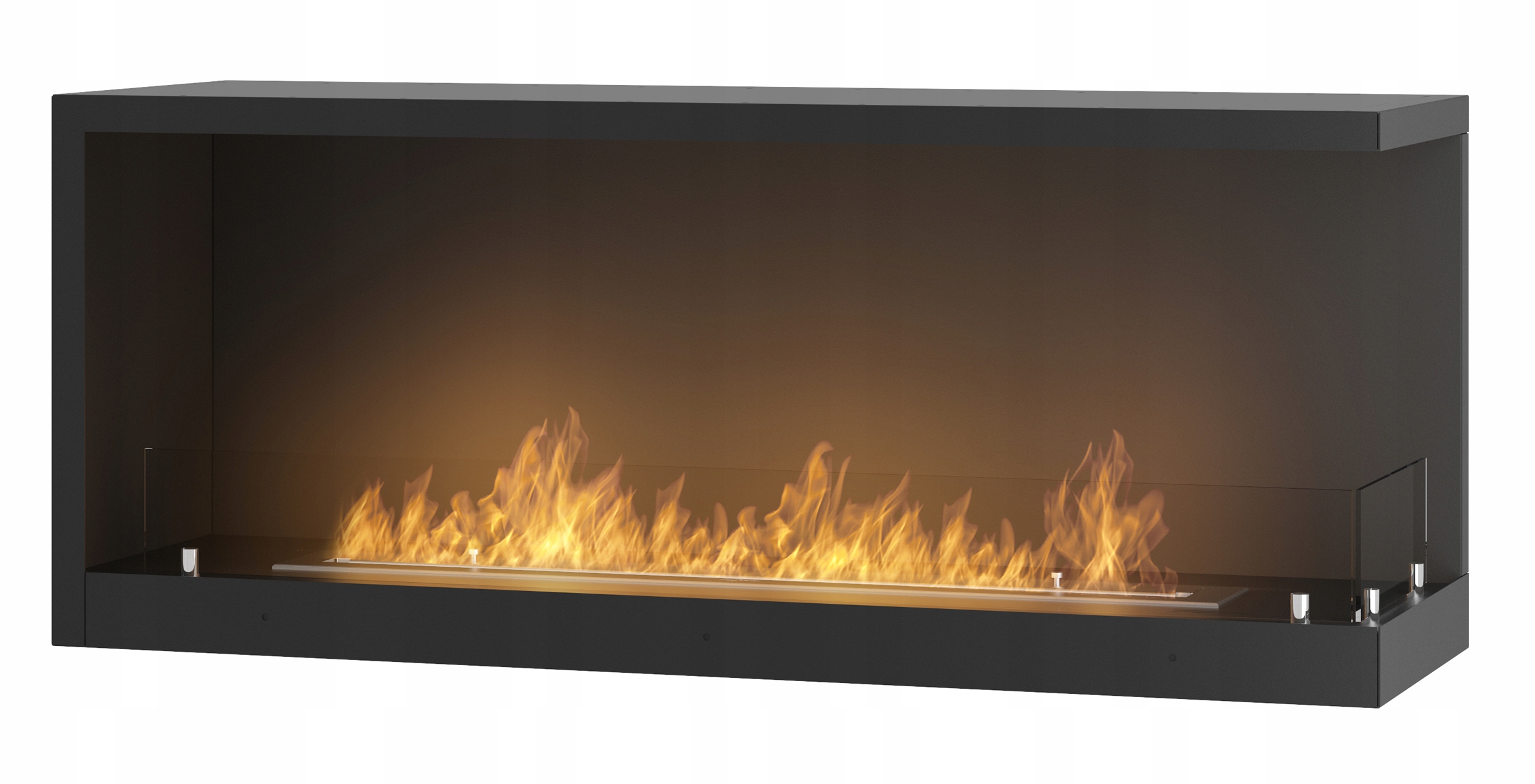 Pravý rohový biokrb se sklem Inside 110 cm 1100