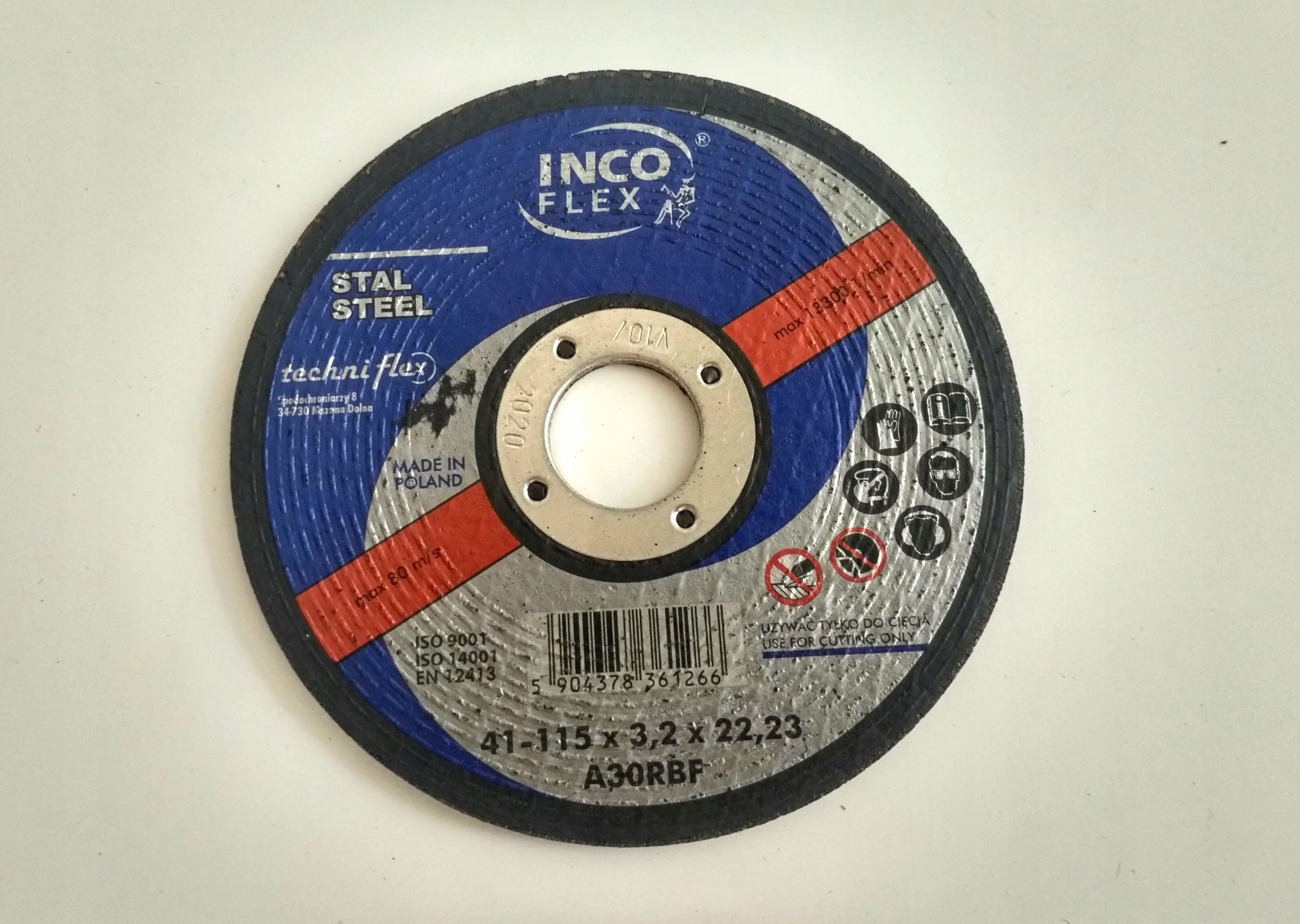 

Tarcza do cięcia metalu 115x3,2 Incoflex