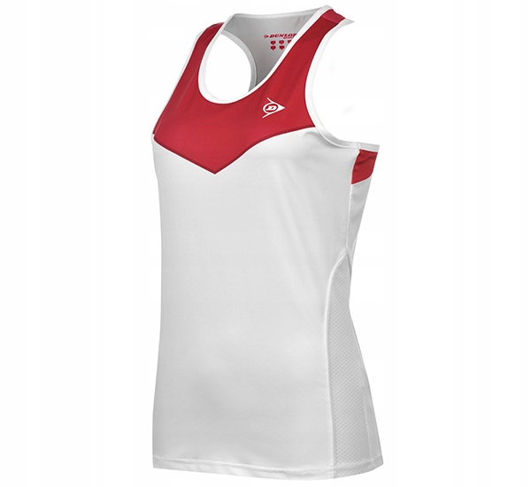 Koszulka Dunlop Performance Tank Top Women Cherr/ywhite M