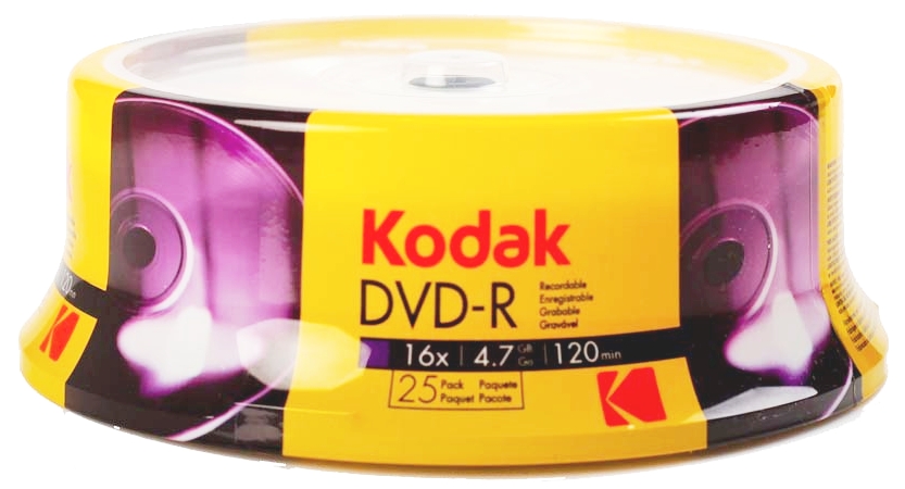 

Kodak Dvd-r 4,7GB zap x16 Cake Box25 Ostatnie