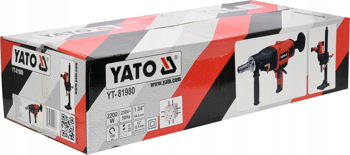 Станок для алмазного бурения YATO 2200 Вт + подставка для кольцевой пилы Мощность двигателя (кВт) 2,2