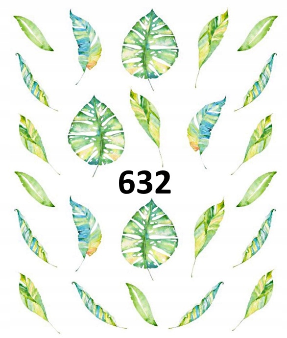 

Naklejki Wodne Liście Bananowca Zielone Green 932