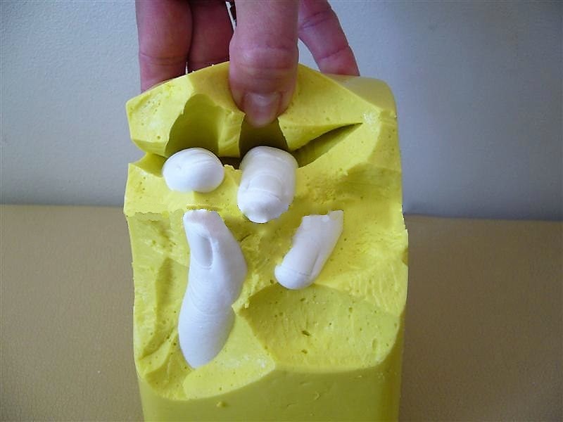 ODLEWY 3D RĄCZKI, NÓŻKI, PAMIĄTKA, ODCISKI PROGMAR Kolor żółty