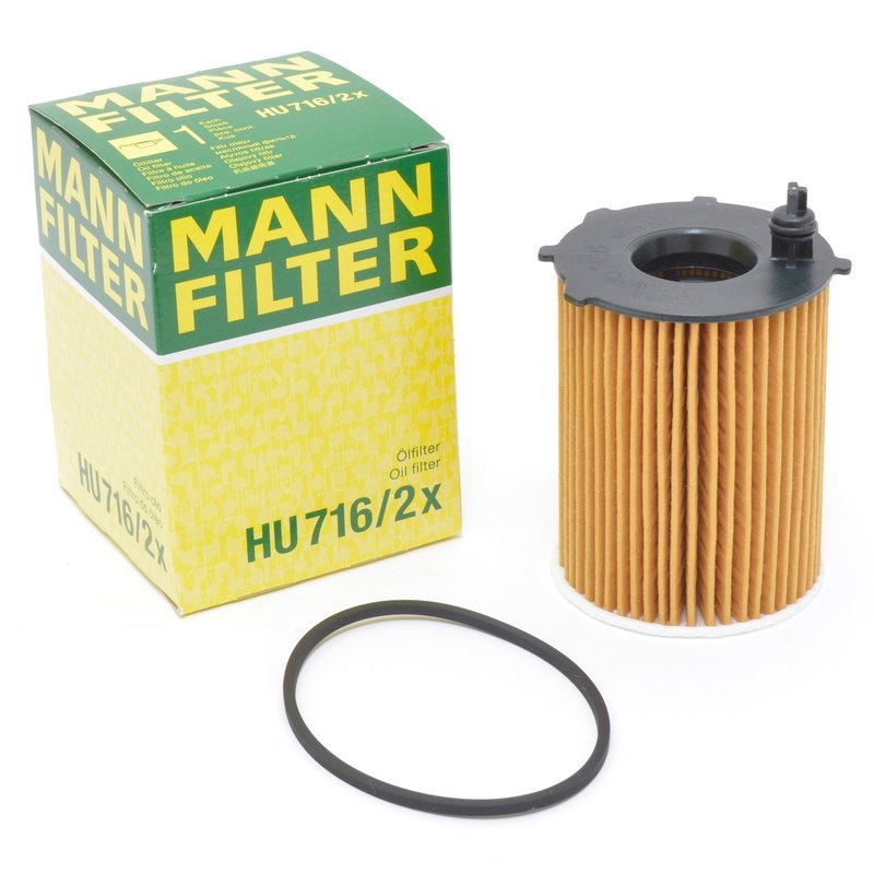 Фильтр масляный mann filter hu716/ 2x citroen peugeot