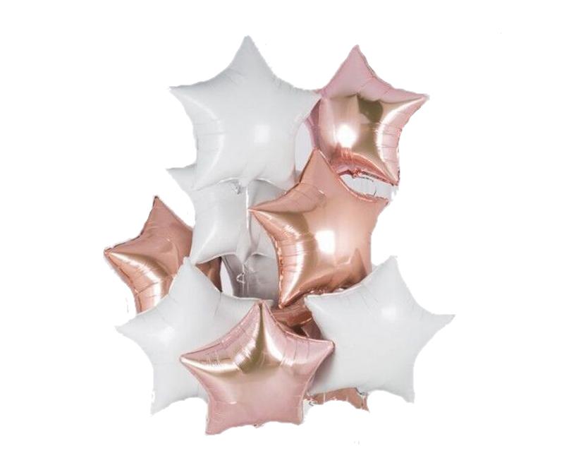 

Zestaw Balonów Gwiazdki Golden Rose Biały 10 Szt