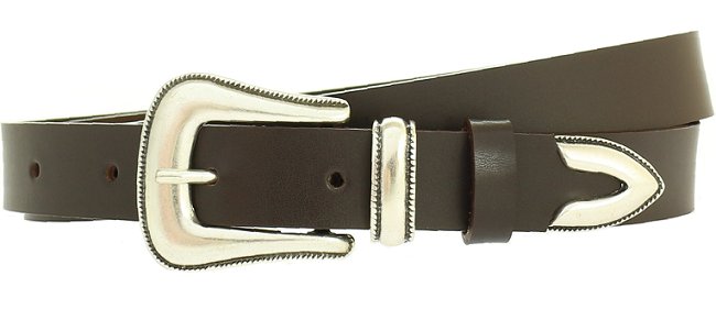 

Szeroki skórzany 100% damski pasek vintage retro