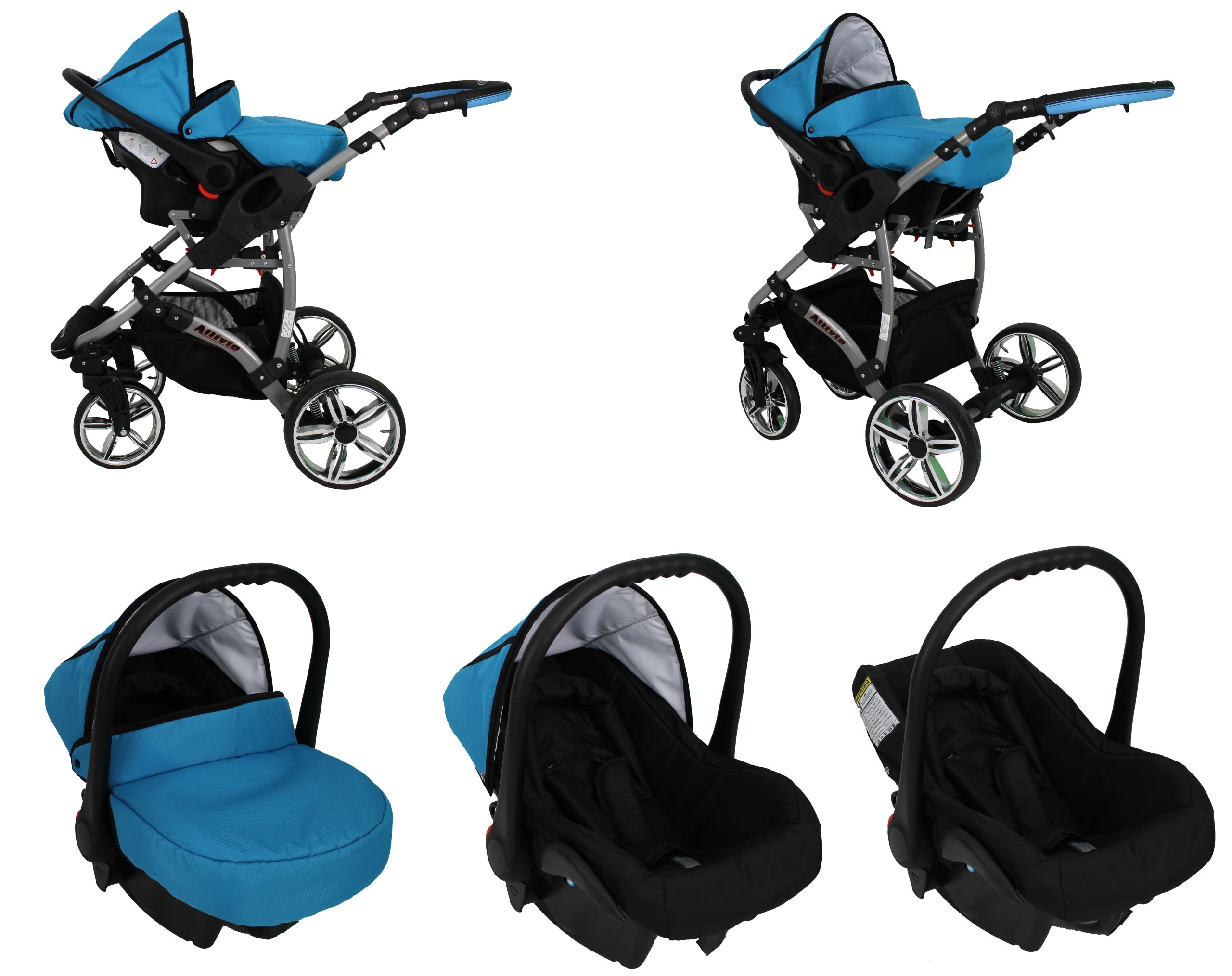 NOWOŚĆ ECO ALLIVIO+FOTEL 3W1 GRATISY KAREX Rodzaj kół Pompowane