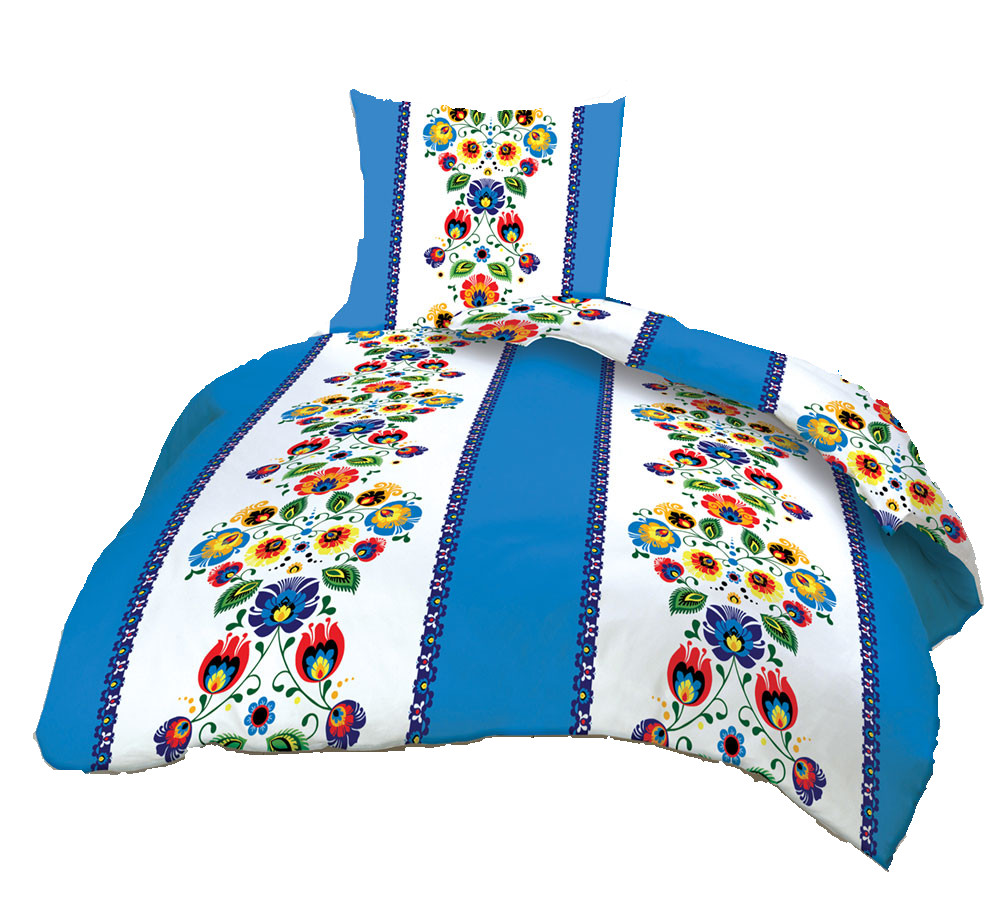 

Pościel bawełniana 160x200 poduszka 419blu