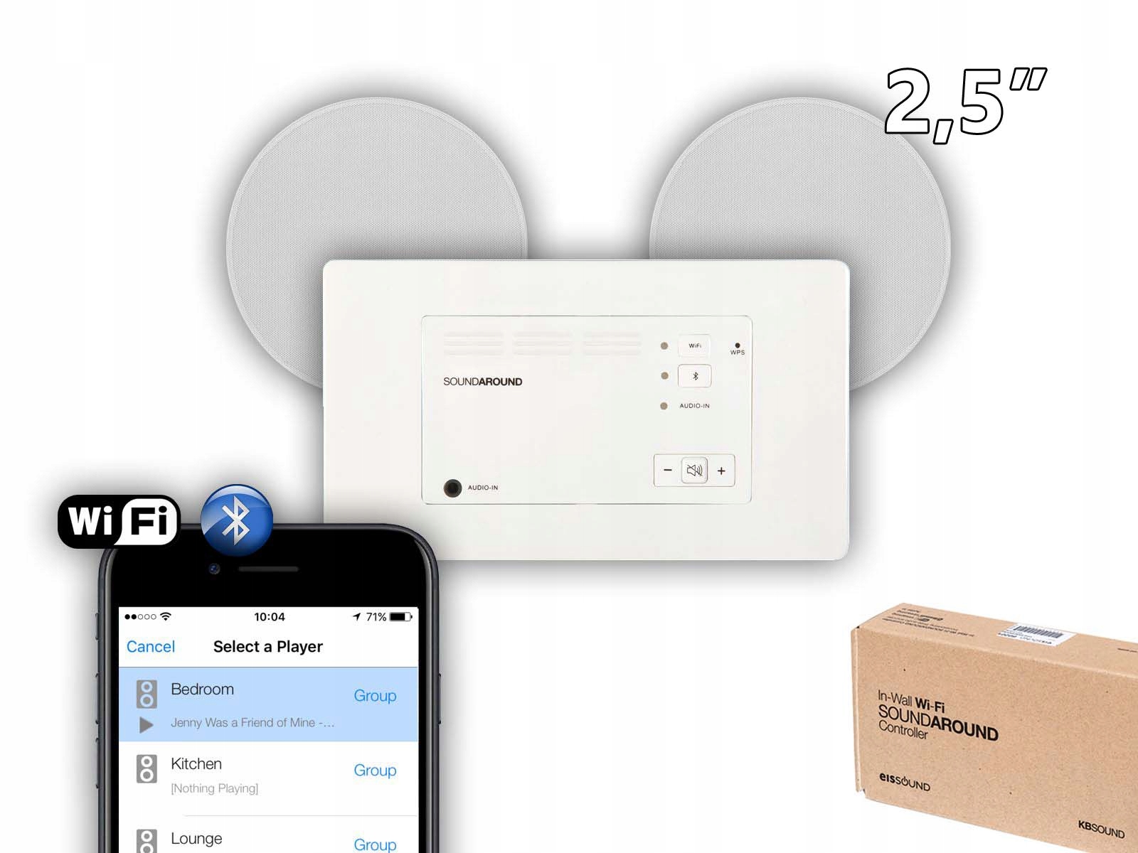 Audiosystém Kbsound Soundaround s Wi-Fi a Bluetooth