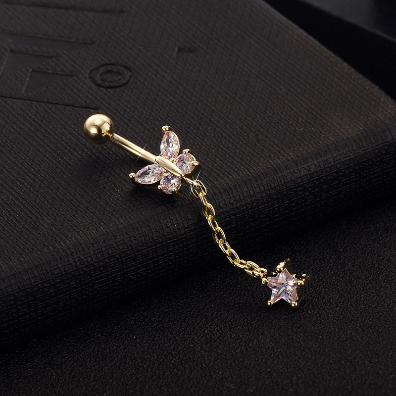 DŁUGI KOLCZYK DO PĘPKA PIERCING ZŁOTY SREBRNY NEW! Marka Inna marka