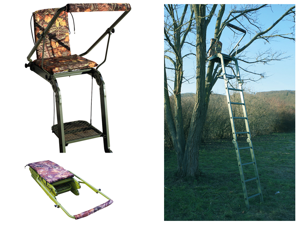 Aluminiowa zwyżka myśliwska składana ambona