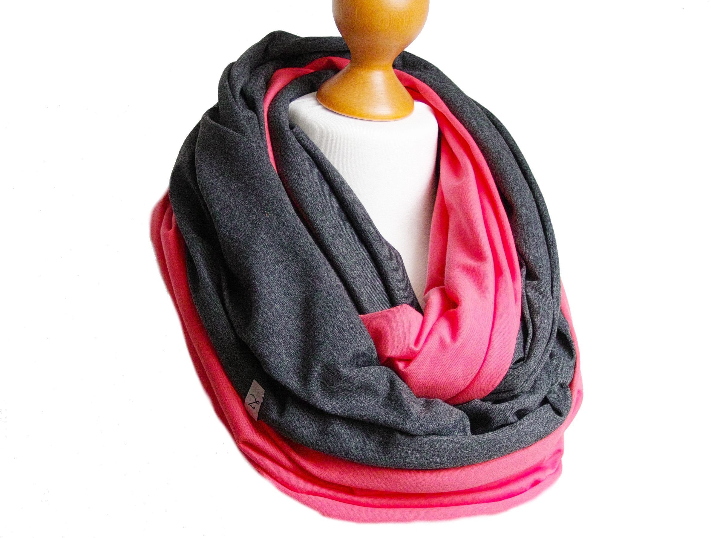 

Bawełniany komin tuba dwukolorowy, szalik, chusta