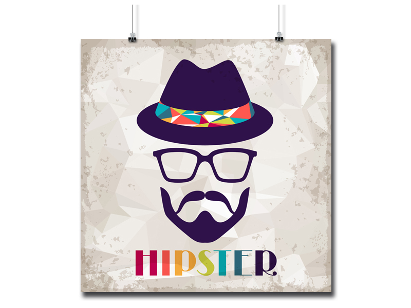 

Plakat Hipster Jeleń Wąs 100x100CM 22 Wzory Matowy