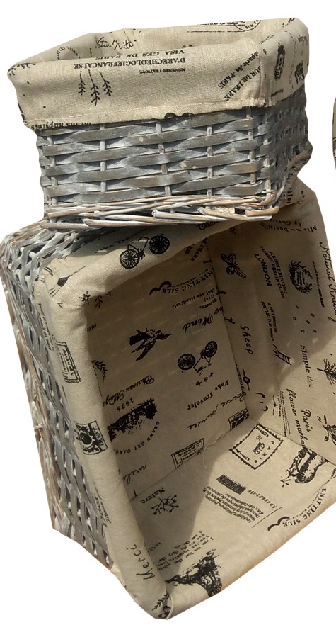 2 X KOSZ WIKLINOWY NA BIELIZNĘ PRANIE KUFER S