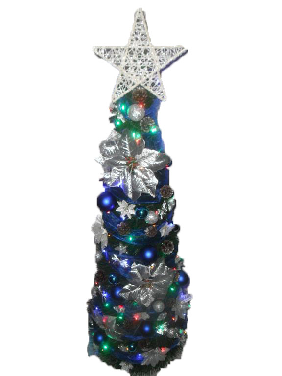 STOŻEK w DONICY LED na BATERIE z GWIAZDAMI 50 CM Wysokość maksymalna 50 cm