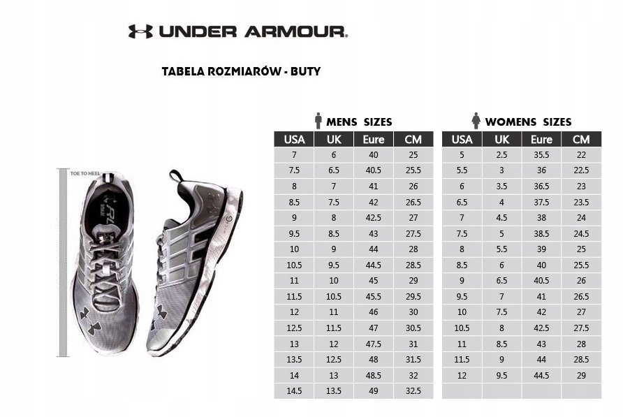 Размер кроссовок under armour. Размерная сетка under Armour мужская обувь. Under Armour Размерная сетка обуви женской. Кроссовки under Armour таблица размеров. Under Armour кроссовки детские Размерная сетка.