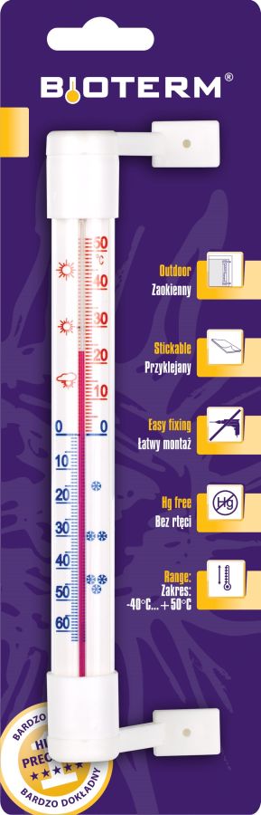 TERMOMETR SŁUPKOWY ZEWNĘTRZNY ZAOKIENNY 022200 Kod producenta 022207