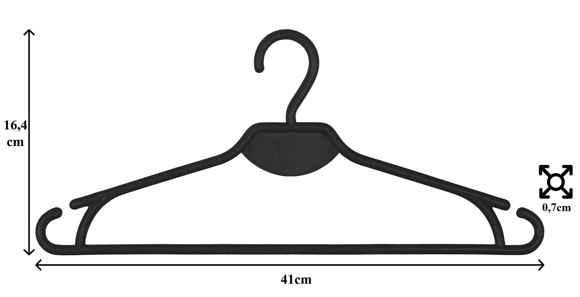 WIESZAKI UBRANIOWE NA UBRANIA 100 SZT + MASECZKA Kod producenta WDR41