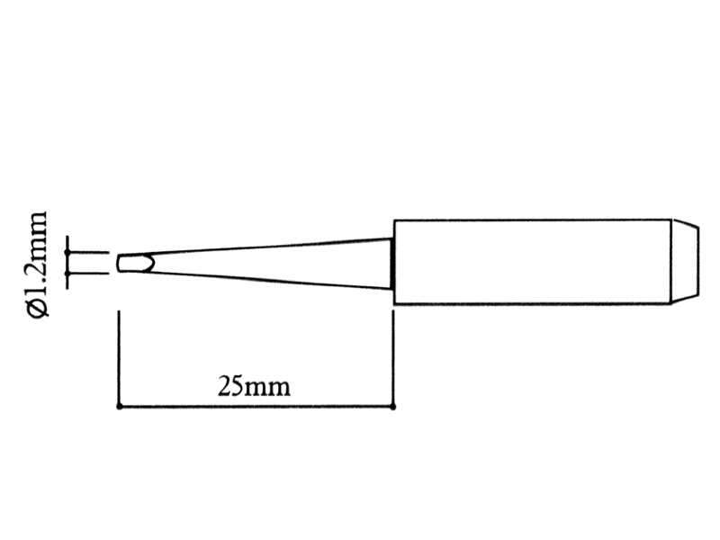 

Grot do stacji Pt Wep 900M 1.2mm płaski T-1.2LD