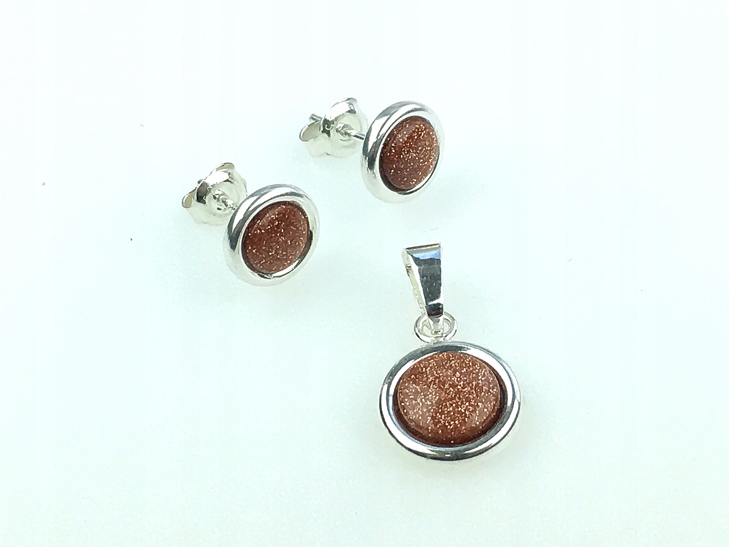 

komplet kamień piasek pustyni kolczyki + zawieszka