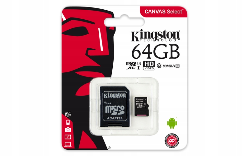 KINGSTON Karta pamięci micro SD 64 GB CLASS 10 UHS Typ karty SDXC