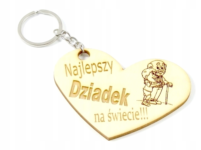 BRELOK zawieszka MAGNES dziadek WZORY serce