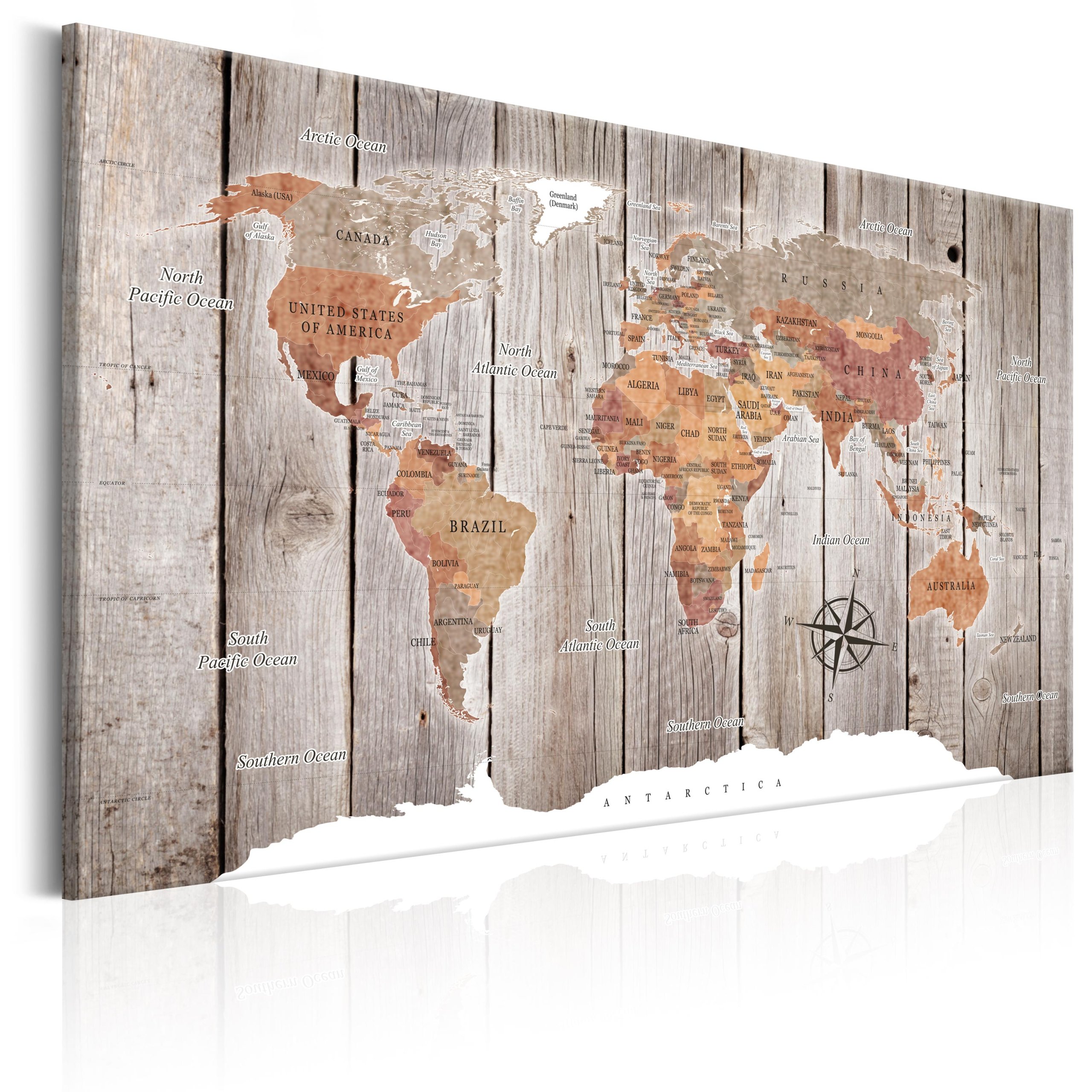 

Obraz 120x80cm Mapa Świat Podróż Geo k-C-0050-b-b