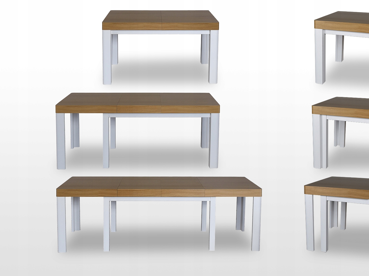 Masywny stół 8 nóg 160*100 rozkładany do 460 Wysokość mebla 75 cm