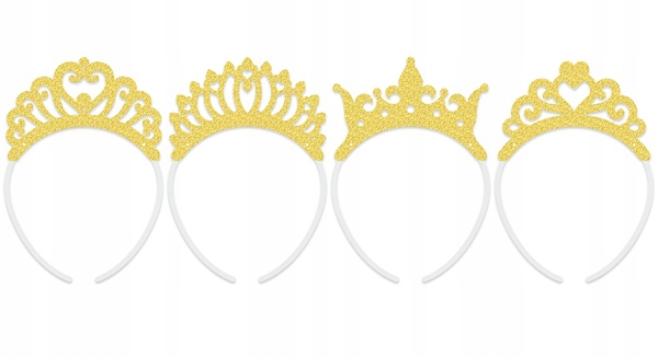 

Opaska korona tiara złota 4 szt