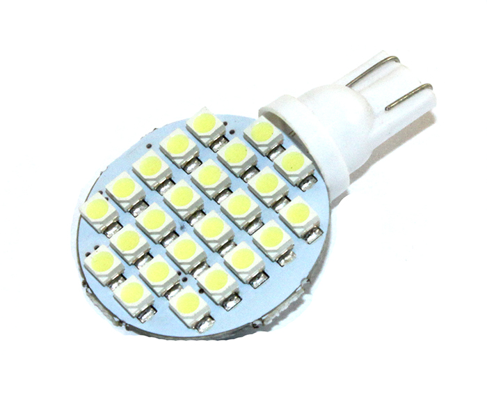 

Żarówka 12V Led 24 X 3528 W5W Podsufitka Biała