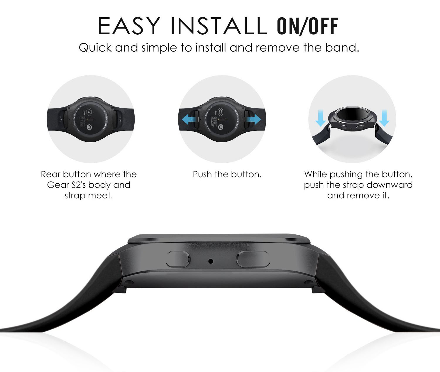 SILIKONOWY PASEK SAMSUNG GEAR S2 SM-R720 SM R720 Rodzaj pasek