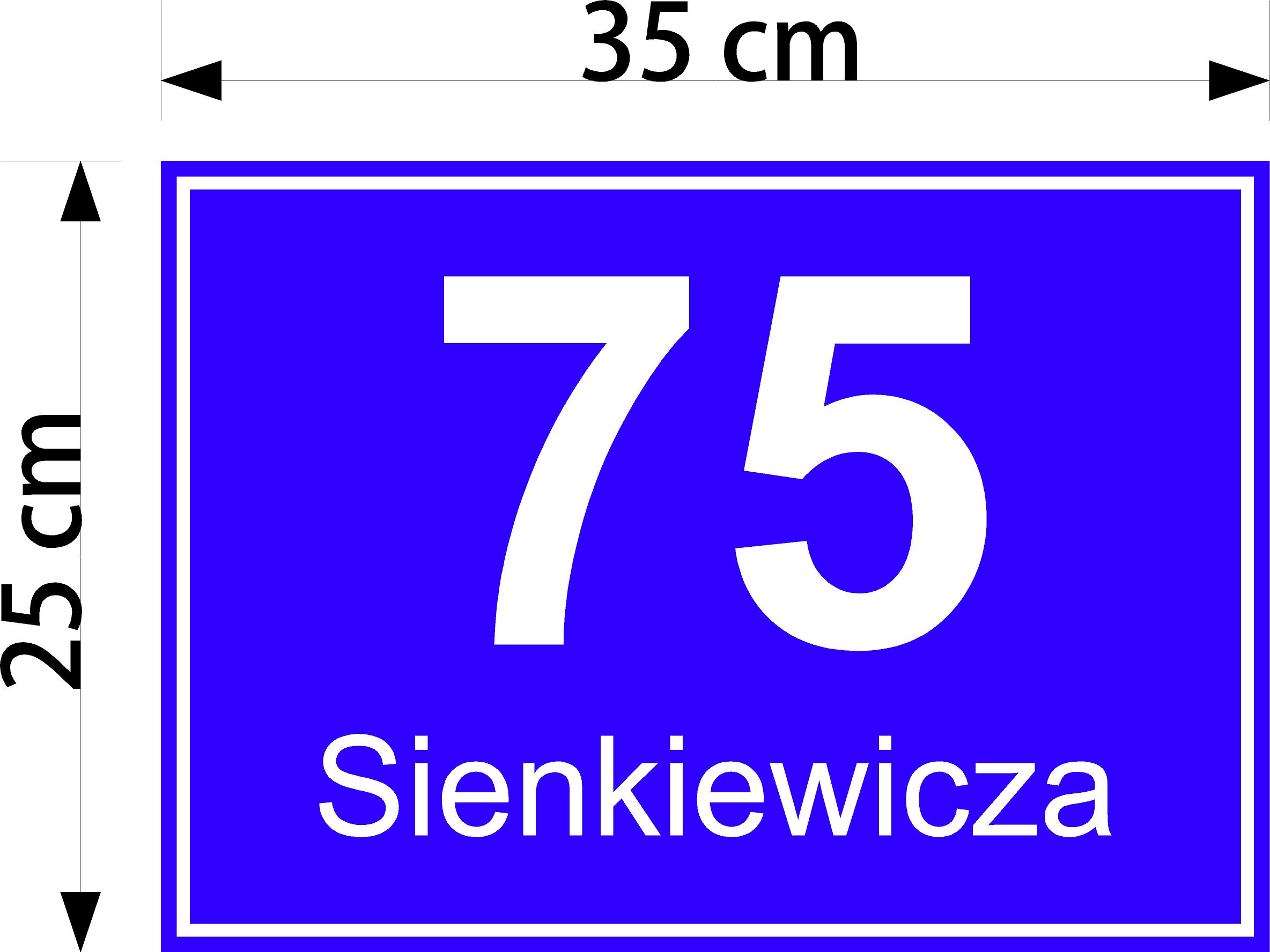 Tabliczka Adresowa Na Dom Nazwa Ulicy Numer Domu Szerokość produktu 35 cm