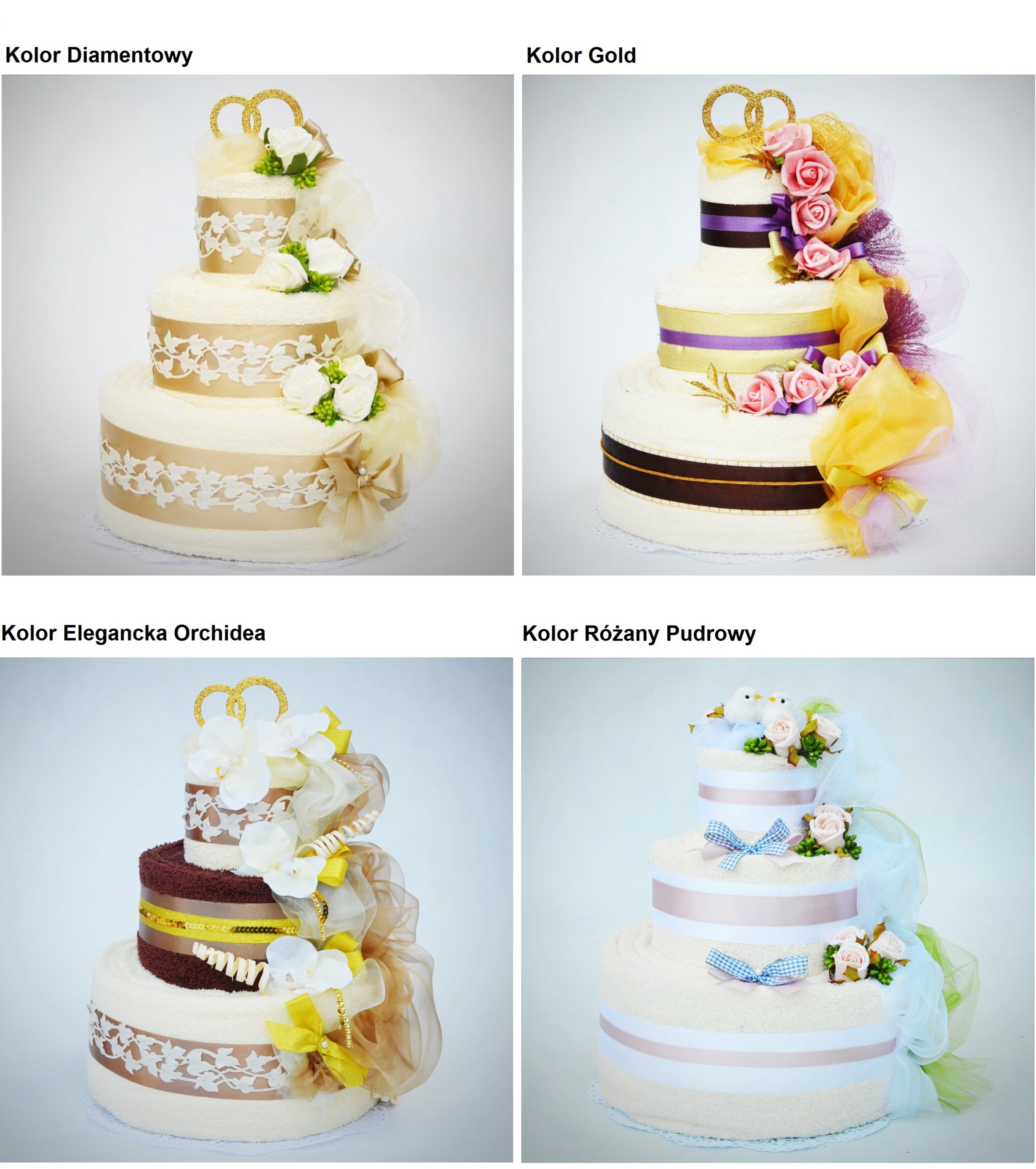 Tort z Ręczników Prezent na Ślub 50 Rocznicę Ślubu EAN (GTIN) 5903707302444